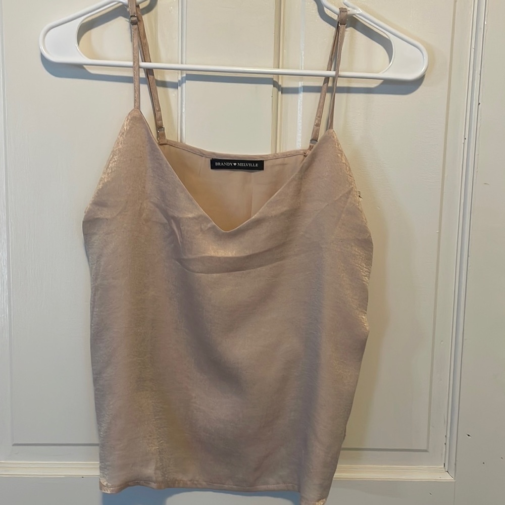 Brandy Melville OS Champagne Cami with Sheen‎